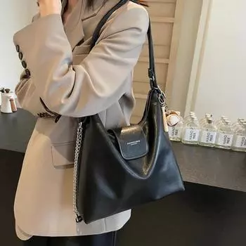 Солидное чувство роскоши ПУ сумки через плечо и через плечо большой вместимости высококачественные простые рюкзаки