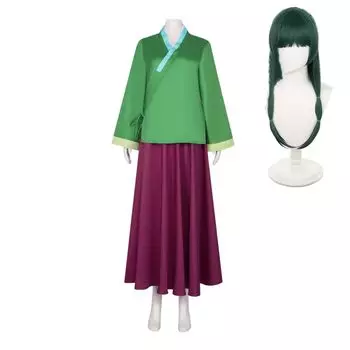 Soliloquy Cat Cat Maomao Cosplay Costume with Hair Ornament Wig Addable Costume Halloween Disguise Costume Performance Clothes Popular Character