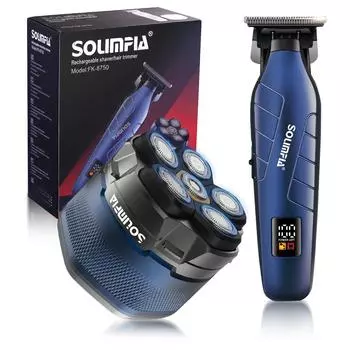 SOLIMPIA Модернизированные бритвы для лысых мужчин, комплект триммера для волос, магнитная электрическая бритва, большая емкость аккумулятора, перезаряжаемый светодиодный дисплей, триммер для бороды