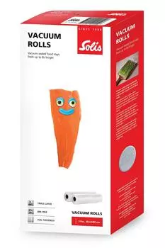 Solis 2 рулона пленки 30 x 600 см Рулоны 30 см x 600 Аксессуары для вакуумного упаковщика Прозрачный (Вакуум см) (SKA92250)