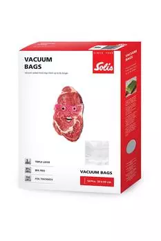 Solis Эксклюзивный пакет из пленки Solis 30 см x 40 см 50 пакетов Пакеты 30 см x Аксессуар для вакуумного упаковщика Прозрачный (Пылесос 40см) (SKA92264)