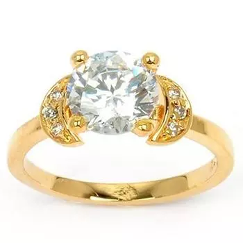 Solitaire Gold Plated Sissi золотисто-белый - 7 мм