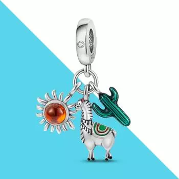 Солнце кактус альпака серебряный цвет подвеска шарм подходит браслет цепь сделай сам для шармов бисер ювелирные изделия изготовление