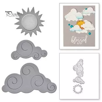 Солнце облако дизайн резки штамп дети DIY ремесло трафарет записки плесень Декор инструмент серебряный