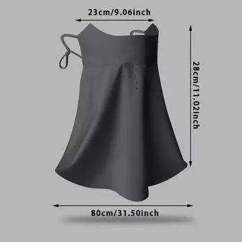 Солнцезащитная маска без следов, съемная маска из ледяного шелка, летняя дышащая тонкая маска для лица One Size серый