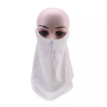 Солнцезащитная маска без следов, съемная маска из ледяного шелка, летняя дышащая тонкая маска для лица One Size серый