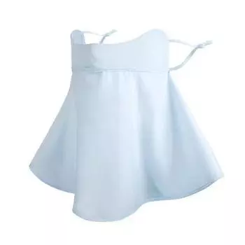 Солнцезащитная маска Ice Silk, летняя, с защитой от ультрафиолета, Upf50+, накидка на шею, шарф, дышащая, защита шеи, ушная подвесная маска синий