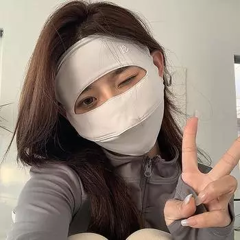 Солнцезащитная маска Летняя тонкая секция Полная маска для лица Солнцезащитная УФ-маска для лица Дышащая маска из ледяного шелка для лица Kini