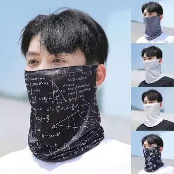 Солнцезащитная маска в стиле панк для мужчин и женщин, летняя маска для лица и шеи, защита от ультрафиолета, шарф для ушей, хип-хоп, спортивные банданы на открытом воздухе, велосипедные шарфы чёрный