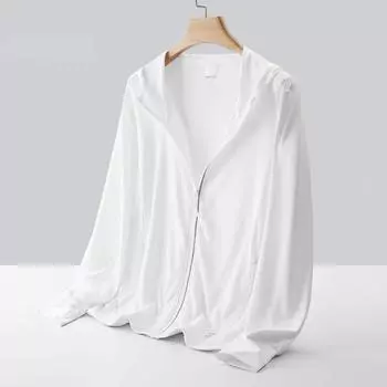 Солнцезащитная одежда для мужчин и женщин, пары на открытом воздухе, летняя одежда для кожи с защитой от ультрафиолета, ультратонкая дышащая солнцезащитная одежда, ветровки M белый