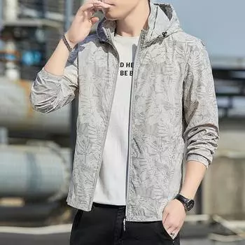 Солнцезащитная одежда для мужчин, летняя куртка для женщин, тонкая, легкая, дышащая, устойчивая к ультрафиолетовому излучению, ледяной шелк для рыбалки, мужская солнцезащитная одежда для мужчин M синий