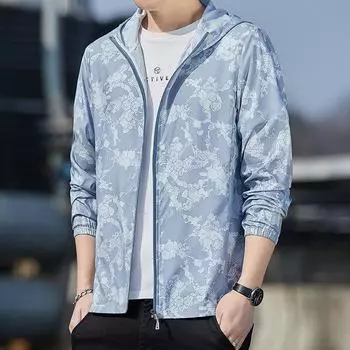 Солнцезащитная одежда для мужчин, носящих ультратонкую солнцезащитную одежду для предотвращения ультрафиолетовых лучей 5XL герцог синий