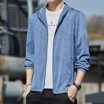 Солнцезащитная одежда для мужчин, новая летняя солнцезащитная одежда, мужская куртка с капюшоном и защитой от ультрафиолета для рыбалки на открытом воздухе, ультратонкая M