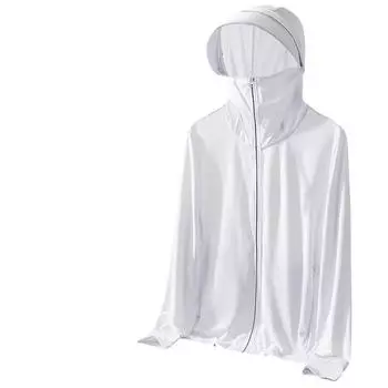 Солнцезащитная одежда Ice Silk со съемными большими полями UPF50+ для женщин, солнцезащитные куртки для активного отдыха XXXXL белый