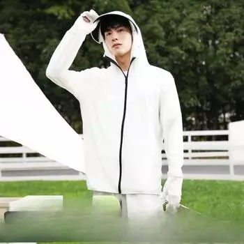 Солнцезащитная одежда, летняя прохлада из ледяного шелка, солнцезащитная рубашка, устойчивая к ультрафиолетовому излучению куртка, быстросохнущая L