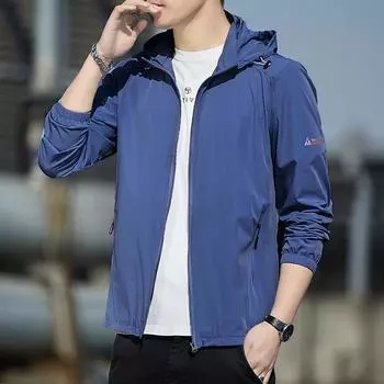 Солнцезащитная одежда Мужская тонкая летняя УФ-защита Летняя солнцезащитная одежда с длинными рукавами M чёрный