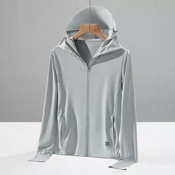 Солнцезащитная одежда Мужская UPF + Тонкая дышащая летняя уличная одежда Ice Silk Солнцезащитная одежда Женская УФ-защита Тонкая куртка Tide M