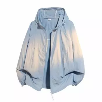 Солнцезащитная одежда с капюшоном, летняя тонкая куртка Ice Silk Anti UV, повседневная спортивная одежда для мужчин XXXL/85-97KG