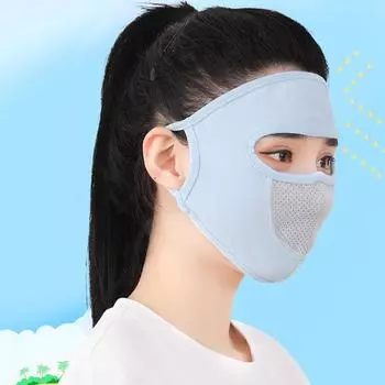 Солнцезащитная сетка, анти-УФ-маска для лица Джини, женская маска для лица, летняя солнцезащитная маска для вождения, маска для лица