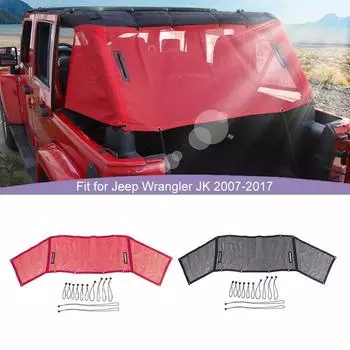 Солнцезащитная сетка на задний багажник автомобиля для Jeep Wrangler JK 4-дверная версия Внешние аксессуары, защита от ультрафиолета чёрный