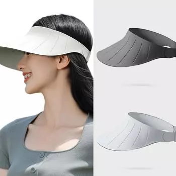 Солнцезащитная шляпа для женщин и девочек, регулируемая летняя пустая шляпа-цилиндр, бейсболка, защита от ультрафиолета, дышащая чёрный
