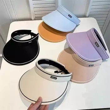 Солнцезащитная шляпа, дышащая освежающая полая шляпа, летняя уличная УФ-шляпа с большими полями бежевый