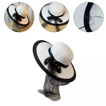 Солнцезащитная шляпа-лопс, праздничная весенняя плетеная соломенная шляпа, женская походная шляпа, сделанная своими руками для пляжа, для девочки бежевый