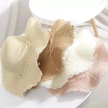 Солнцезащитная шляпа с большими широкими полями, складная женская панама, женская пляжная кепка, летняя соломенная шляпа из натуральной кожи