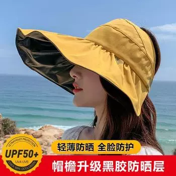 Солнцезащитная шляпа с пустым верхом, летняя женская шляпа, закрывающая лицо, универсальная шляпа-ведро с принтом бабочки, складная виниловая шляпа от солнца хаки