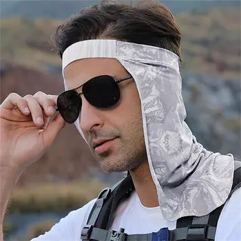 Солнцезащитная шляпа-занавеска для мужчин, солнцезащитный козырек, дышащая маска для шеи, для рыбалки, верховой езды, защита от ультрафиолета, лето чёрный