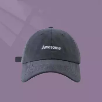 Солнцезащитная шляпа женская бейсболка вышитая буква бейсболка корейский стиль шляпа от солнца путешествия серый