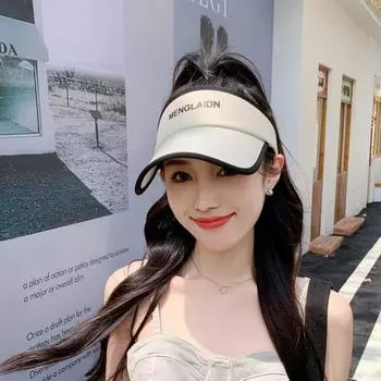 Солнцезащитная шляпа женская, новая летняя, закрывающая лицо, маленькая солнцезащитная шляпа для лица с защитой от ультрафиолета, для бега, для занятий спортом, пустой цилиндр average size лавандовый