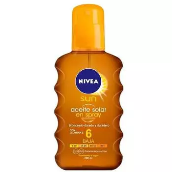 Солнцезащитное масло-спрей Nivea Spf 6 200 мл