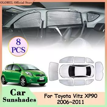 Солнцезащитные козырьки для автомобиля Toyota Vitz RS XP90 Yaris 2006~2011, солнцезащитные козырьки на все заднее лобовое стекло, аксессуары