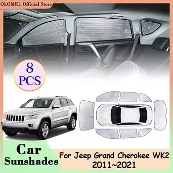 Солнцезащитные козырьки с полным покрытием для Jeep Grand Cherokee WK2 2011~2024, задние боковые стекла автомобиля, лобовое стекло, анти-УФ-покрытия, солнцезащитные козырьки, аксессуары