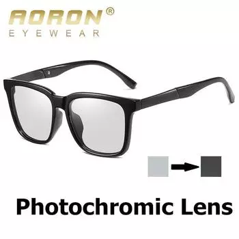 Солнцезащитные очки AORON с фотохромной поляризацией, мужские солнцезащитные очки классического дизайна, солнцезащитные очки UV400 для мужчин и женщин чёрный
