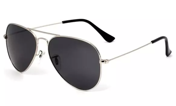 Солнцезащитные очки AVIATOR Teardrop Polarized Original UV400 Drive Fishing [EIENNO] (Серебряный)