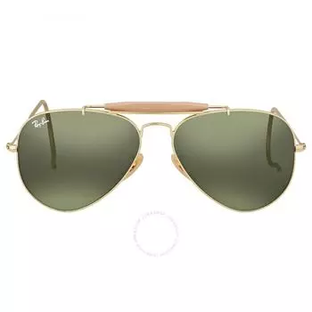 Солнцезащитные очки-авиаторы Ray Ban Outdoorsman Green Classic G 15 унисекс RB3030 L0216 58
