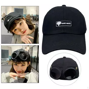 Солнцезащитные очки бейсболка очки козырек фото реквизит дышащая шляпа хип-хоп маска для Black