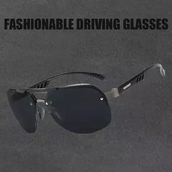 Солнцезащитные очки без оправы для мужчин, градиентные солнцезащитные очки, классические линзы с покрытием, очки для вождения, мужские/женские солнцезащитные очки