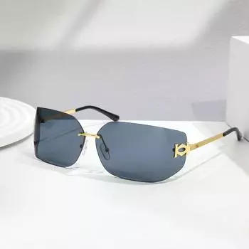 Солнцезащитные очки без оправы KROKODIL для женщин и мужчин, модные женские солнцезащитные очки с защитой UV400 для шопинга, путешествий, вождения, рыбалки