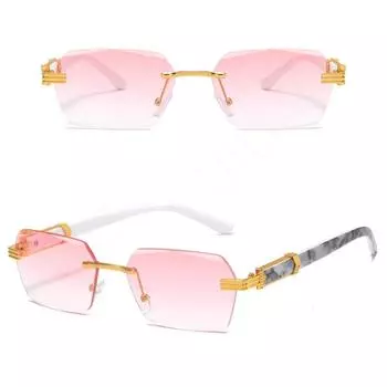 Солнцезащитные очки без оправы, квадратные, безрамные, с линзами Ocean, очки с градиентом для женщин и мужчин, очки с оттенком UV400