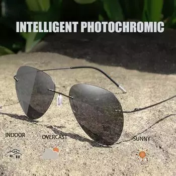 Солнцезащитные очки без оправы поляризованные мужские очки для вождения сверхлегкие очки сверхлегкие без оправы для мужчин и женщин солнцезащитные очки polarized