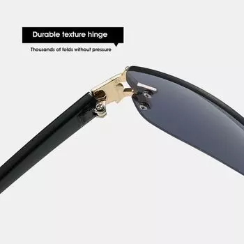 Солнцезащитные очки без оправы с ретро-украшением в виде звезд, черные солнцезащитные очки с защитой от ультрафиолета, очки для вождения чёрный