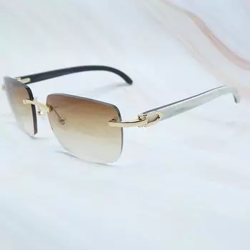 Солнцезащитные очки без оправы в стиле ретро, большие квадратные солнцезащитные очки, роскошная дизайнерская оправа Carter, модные винтажные крутые украшения, очки marble buffs