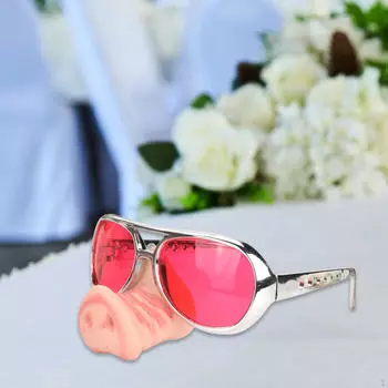 Солнцезащитные очки Big Pig Nose, новинка для вечеринок, декоративные очки для косплея красный
