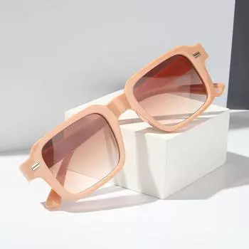 Солнцезащитные очки Box Meter с шипами, женские солнцезащитные очки в стиле ретро для мужчин, минималистичные фотосолнцезащитные очки, модный аксессуар, неполяризованный белый