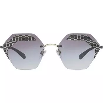 Солнцезащитные очки Bvlgari 0BV6103 20288G с геометрическим рисунком, мульти