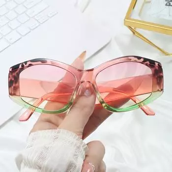 Солнцезащитные очки Cat s Eye Contrast, женские, ромбовидные, большие, квадратные, многоугольные, солнцезащитные очки, солнцезащитные очки Advanced As shown in the picture чёрный