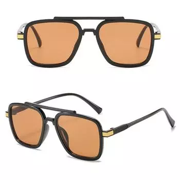 Солнцезащитные очки Charm, фирменный дизайн, мужские популярные квадратные очки Iron Man, высококачественные женские солнцезащитные очки с двойным лучом, новые, горячая распродажа, унисекс серый